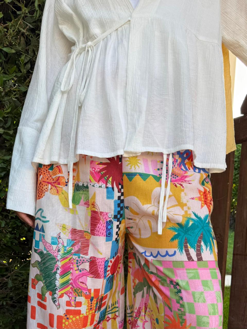 Melia Wrap blouse & liora Pants Set